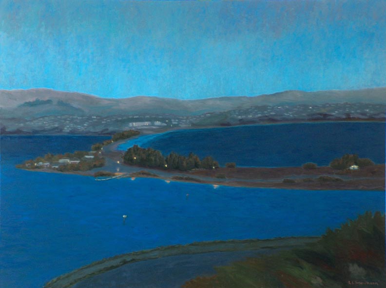 Night Falling on the Bay from Bodega Head LL Sorensen