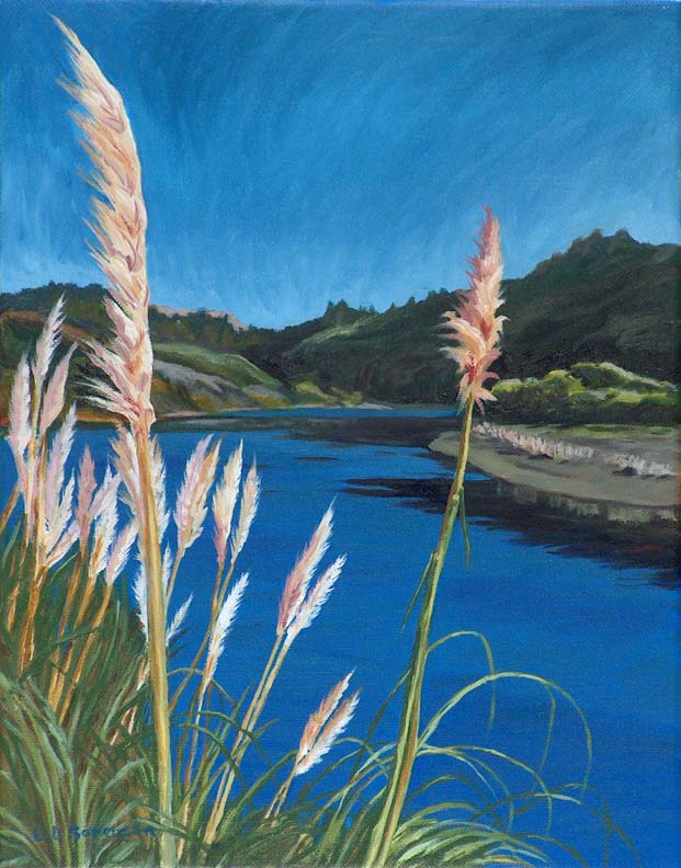 Pampas Plumes along the Russian River LL Sorensen