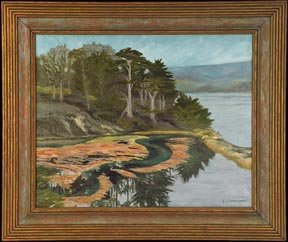 Reflections Along Tomales Bay LL Sorensen with frame