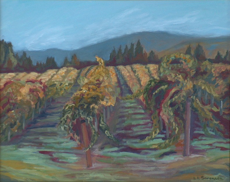 Vine Hill Fall Vineyard by LL Sorensen