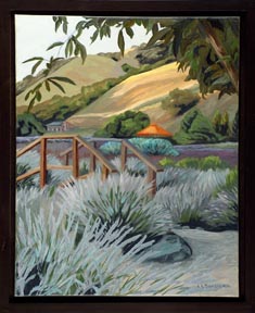 Linda Sorensen Matazas Rock Garden with Black Floater Frame 