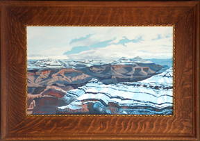 Linda Sorensen Snowclouds Grand Canyon with Quarter Sawn Oak Frame